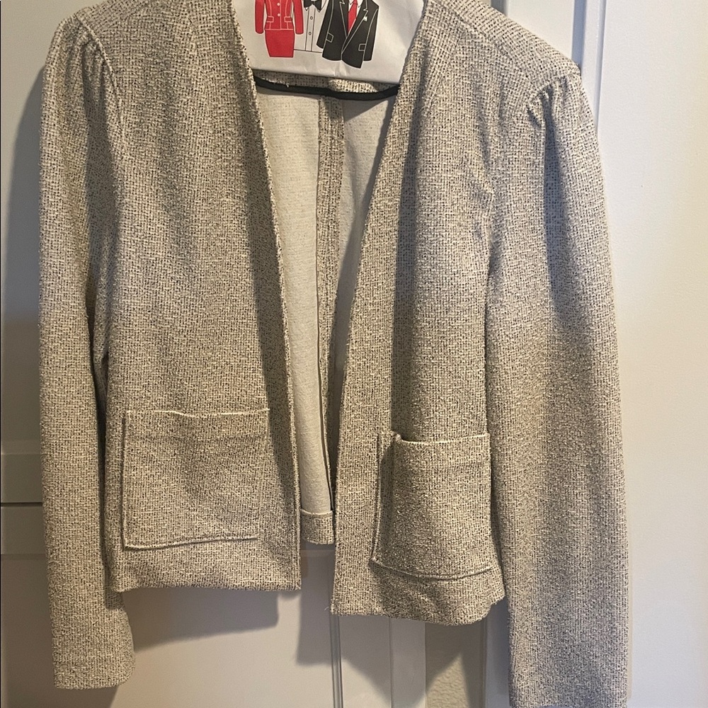 J. Crew Women's Cream Textured Blazer